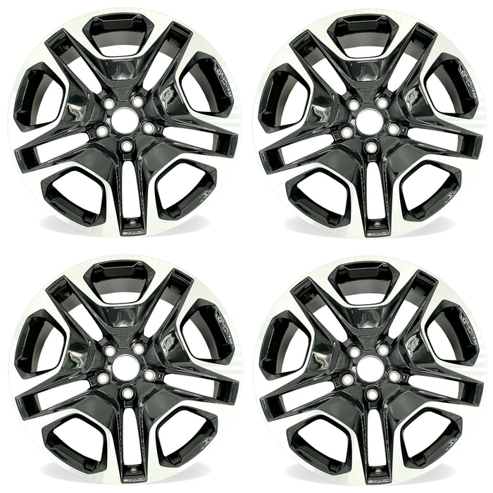 19” Set of 4 19x7.5 Machined Black Wheels for Toyota RAV4 2019-2024 OE Style Replacement Rim