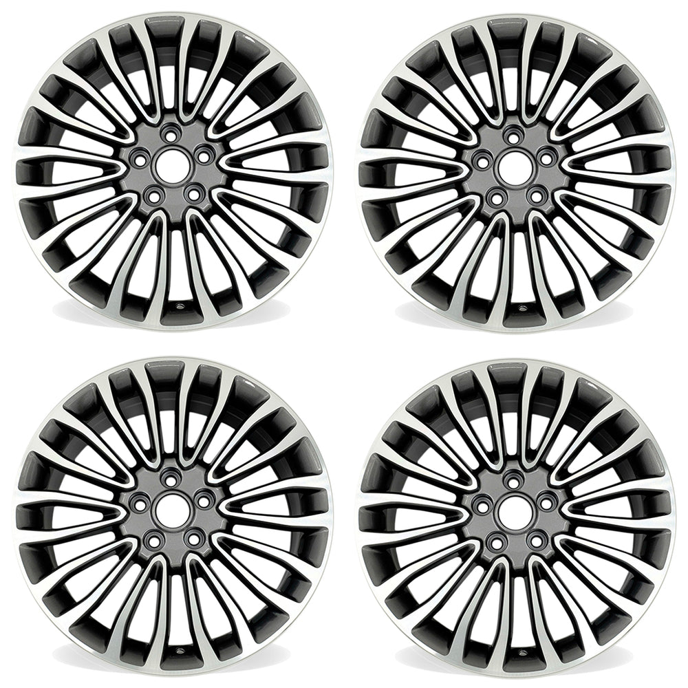 18" 18x8 Set of 4 Machined Charcoal Wheels For Ford Fusion 2017 2018 OEM Quality Replacement Rim