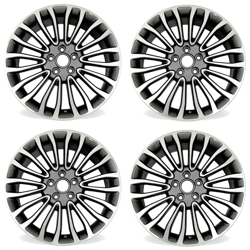 18" 18x8 Set of 4 Machined Charcoal Wheels For Ford Fusion 2017 2018 OEM Quality Replacement Rim
