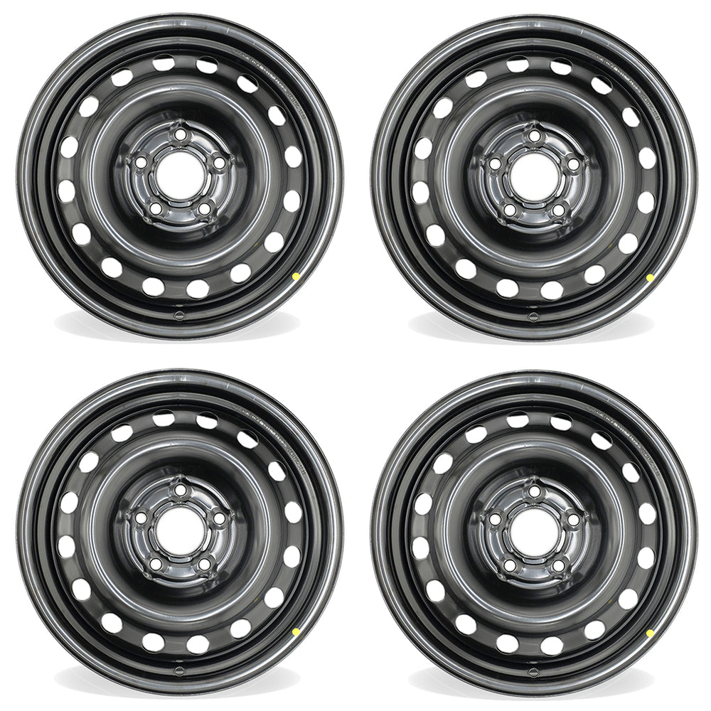 16" 16x6.5 Set of 4 Black Steel Wheels For Nissan Sentra 2013-2019 OEM Quality Replacement Rim