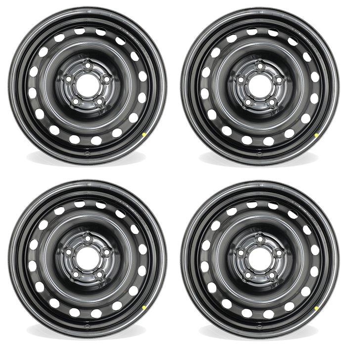 16" 16x6.5 Set of 4 Black Steel Wheels For Nissan Sentra 2013-2019 OEM Quality Replacement Rim