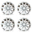 21" Set of 4 21x8.5 Silver Alloy Front and Rear Wheels For Tesla Model S 2012-2017 OEM Quality Replacement Rim 98727 6005868
