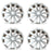 21" Set of 4 21x8.5 Silver Alloy Front and Rear Wheels For Tesla Model S 2012-2017 OEM Quality Replacement Rim 98727 6005868