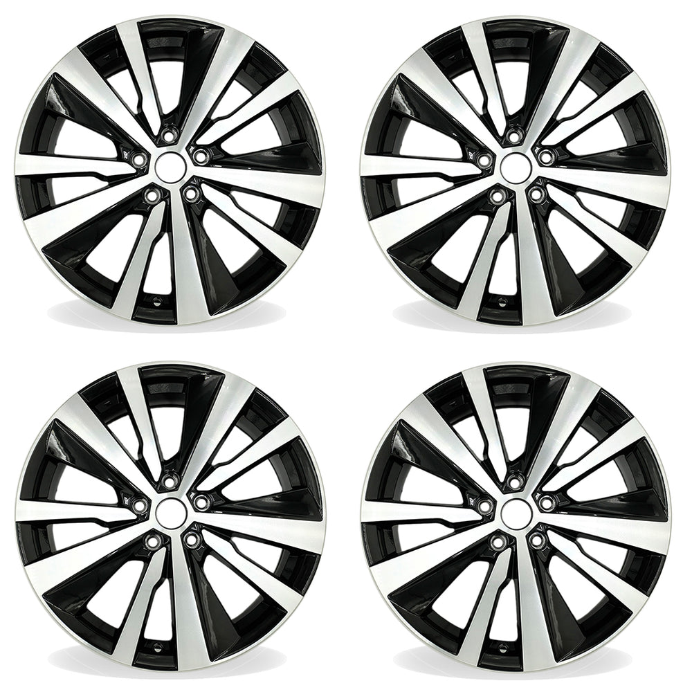 19" Set of 4 19X8 Machined Black Alloy Wheels For Nissan Altima 2019-2022 OEM Quality Replacement Rim