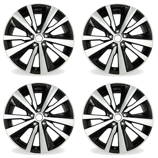 19" Set of 4 19X8 Machined Black Alloy Wheels For Nissan Altima 2019-2022 OEM Quality Replacement Rim