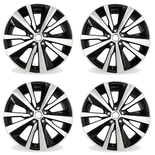 19" Set of 4 19X8 Machined Black Alloy Wheels For Nissan Altima 2019-2022 OEM Quality Replacement Rim