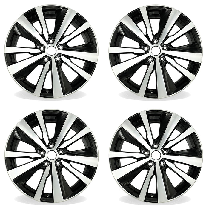 19" Set of 4 19X8 Machined Black Alloy Wheels For Nissan Altima 2019-2022 OEM Quality Replacement Rim