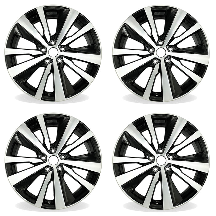 19" Set of 4 19X8 Machined Black Alloy Wheels For Nissan Altima 2019-2022 OEM Quality Replacement Rim