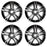 19" Set of 4 Brand New 19x8 5 spoke Alloy Wheels for HONDA ACCORD 2016 2017 Machined Black OEM Quality Replacement Rim