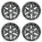 22" 22x9 Set of 4 Machined Black Wheels For Chevy GMC Sierra Denali Silverado Suburban Tahoe Yukon XL 1500 2019-2022 OEM Quality Replacement Rim