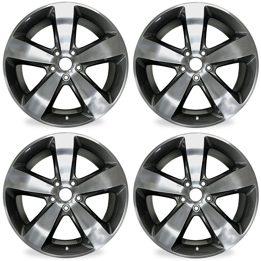 20" SET OF 4 New Wheels For 2014 2015 2016 Jeep Grand Cherokee POLISHED GRAY OEM Quality Replacement RIM