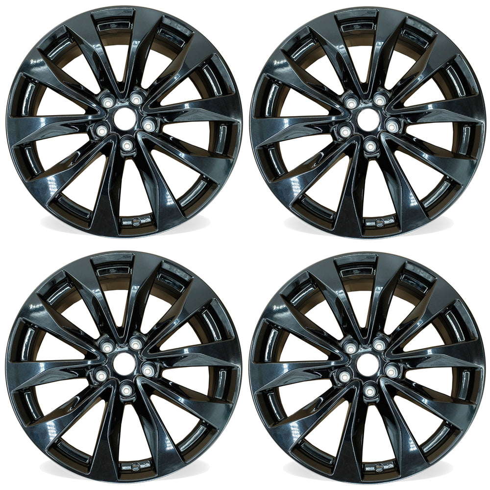 19” Set of 4 19x8.5 Gloss Black Wheels for Nissan Maxima 2016-2018 OE Style Replacement Rim