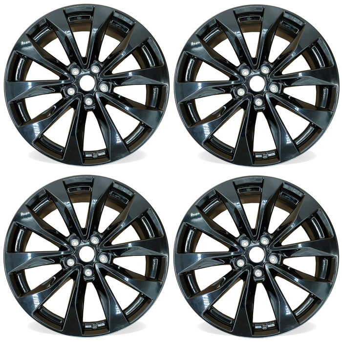 19” Set of 4 19x8.5 Gloss Black Wheels for Nissan Maxima 2016-2018 OE Style Replacement Rim