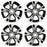 16" Set of 4 16x6.5 Machined Black Alloy Wheels For Nissan Sentra 2020-2022 OEM Quality Replacement Rim