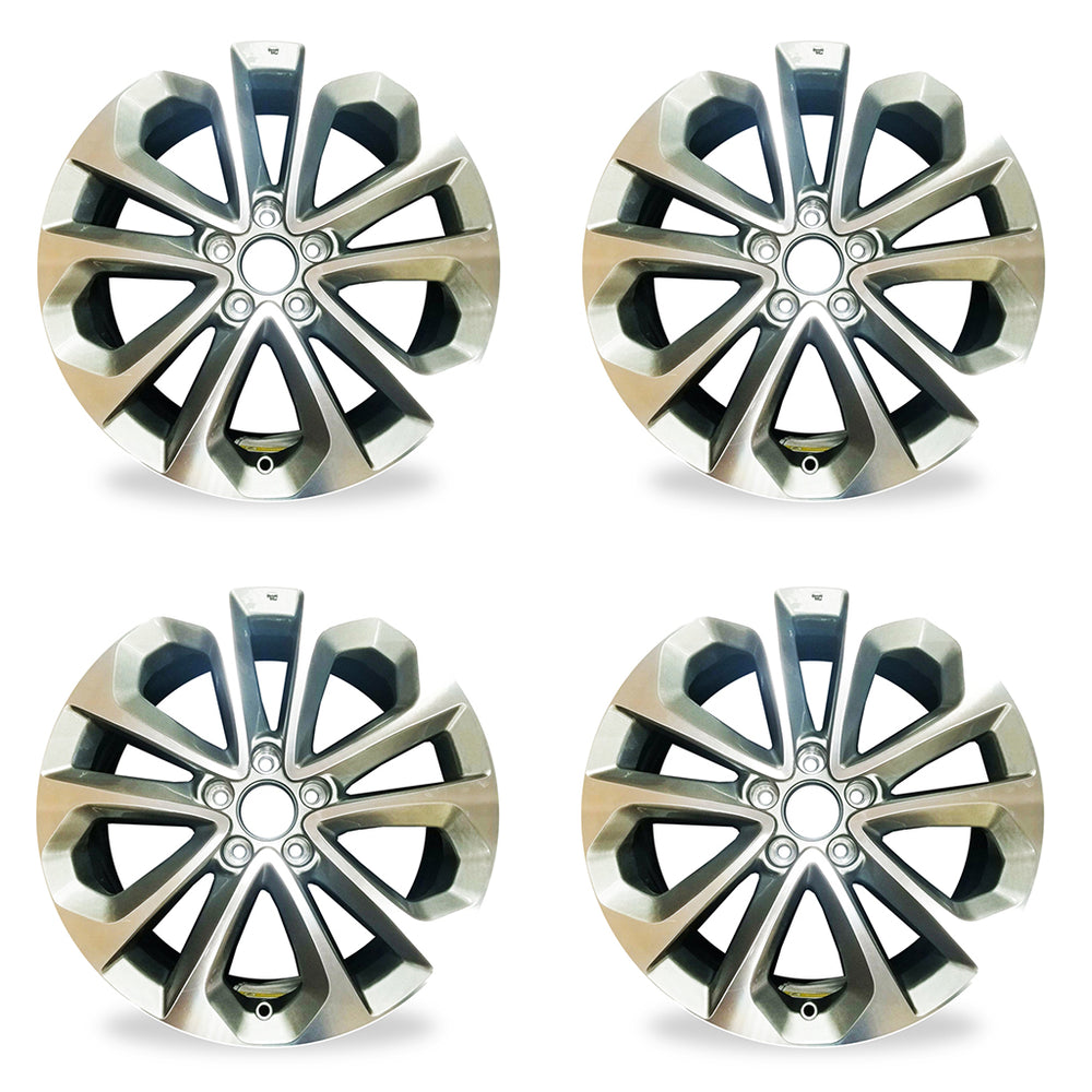 18" SET OF 4 New 18x8 Alloy Wheels For 2013-2015 Honda Accord Machined GREY OEM Quality Replacement Rim