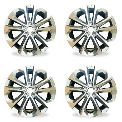 18" SET OF 4 New 18x8 Alloy Wheels For 2013-2015 Honda Accord Machined GREY OEM Quality Replacement Rim