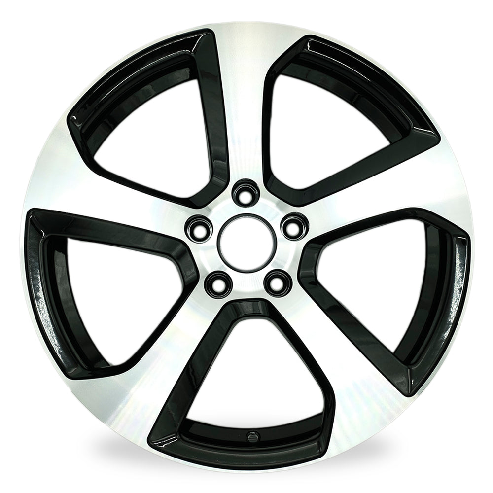 For Volkswagen Golf GTI New Single OEM Design Wheel 18" 18x7.5 2014-2020 Machined Black Replacement Rim