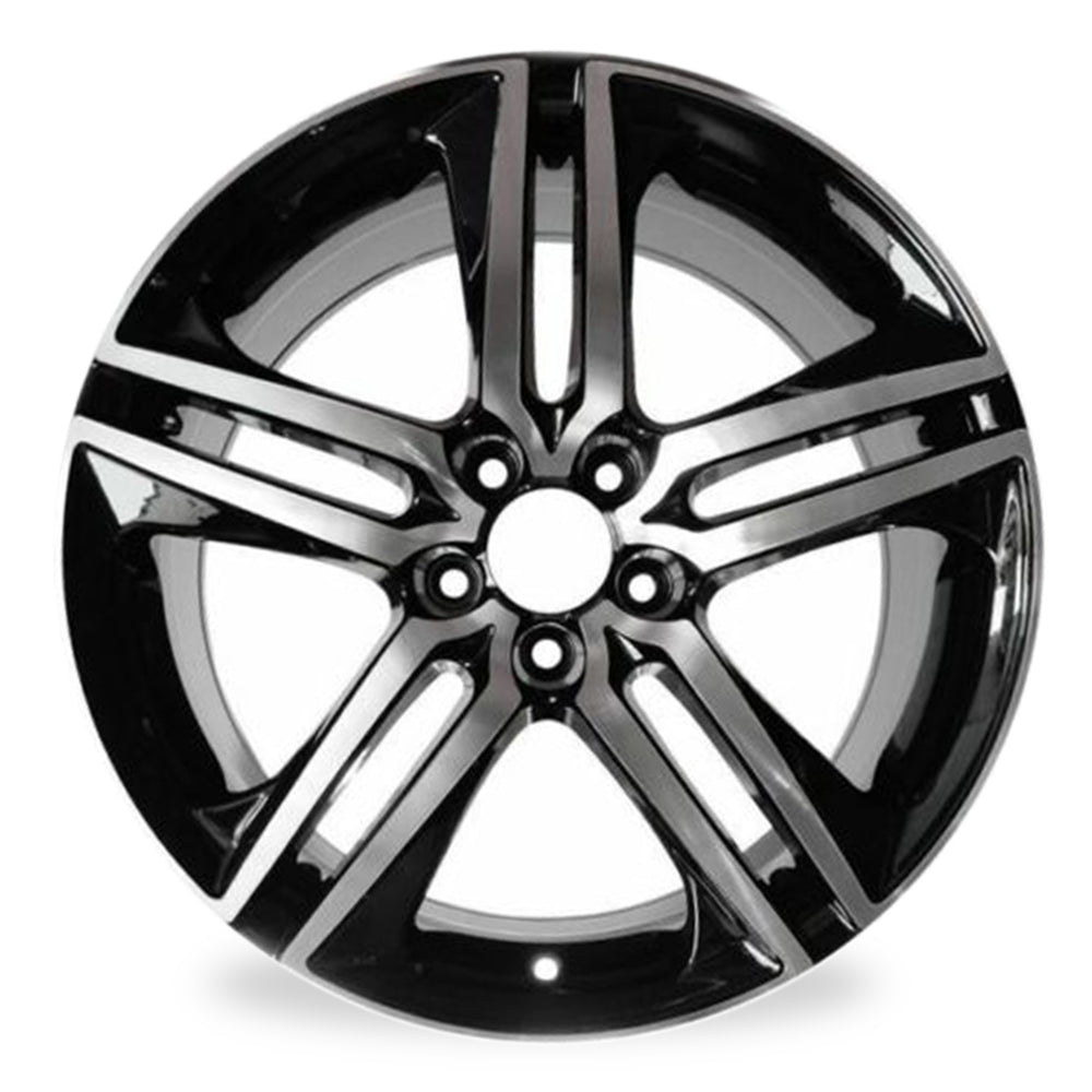 19" Brand New Single 19x8 5 spoke Alloy Wheel for HONDA ACCORD 2016 2017 Machined Black OEM Quality Replacement Rim