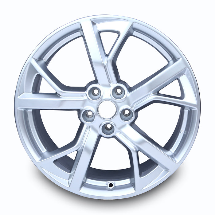 New Single 19" 19x8 Silver Hyper Alloy Wheel For 2012 2013 2014 Nissan Maxima OEM Quality Replacement Rim