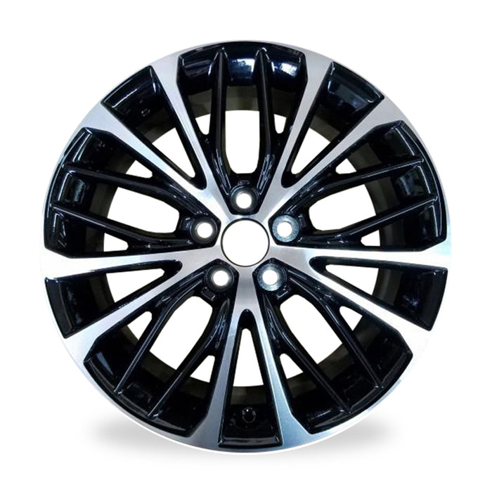 18" 18x8 Set of 4 New Machined Black Alloy Wheels For 2018-2022 Toyota Camry OEM Quality Replacement Rim