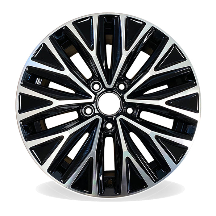 16" Brand New Single 16x6.5 Alloy Wheel For VOLKSWAGEN JETTA 2019-2021 Machined Black OEM Quality Replacement Rim