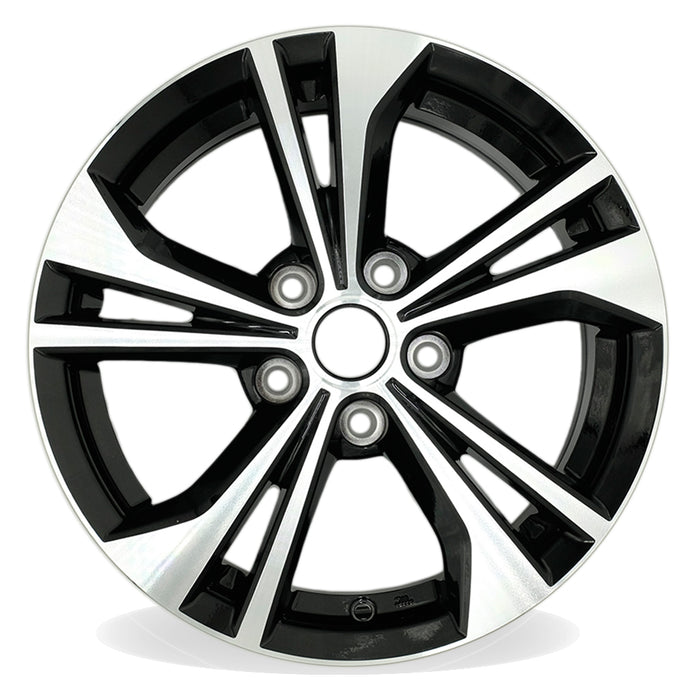 16" Single 16x6.5 Machined Black Alloy Wheel For Nissan Sentra 2020-2022 OEM Quality Replacement Rim