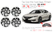 18" 18x8 Set of 4 Machined Black Wheels For Honda Accord 2016-2017 OEM Quality Replacement Rim