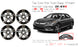 19" Set of 4 Brand New 19x8 5 spoke Alloy Wheels for HONDA ACCORD 2016 2017 Machined Black OEM Quality Replacement Rim