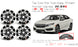 SET OF 4 16" 16X7 Alloy Wheels for Honda Civic 2016-2021 Machined BLACK OEM Quality Replacement Rim