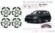 SET OF 4 18" 18x7.5 Alloy Wheels For VOLKSWAGEN GOLF GTI 2014-2020 Machined Black OEM Quality Replacement Rim