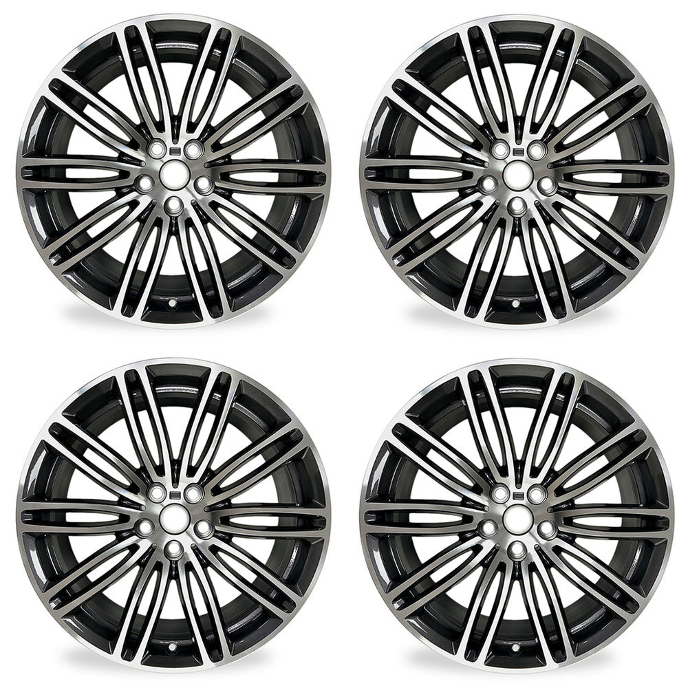 SET OF 4 19" 19X8 Alloy Wheels For BMW 530e 530i 540i M550i 2017-2020 Machined Gray OEM Quality Replacement Rim