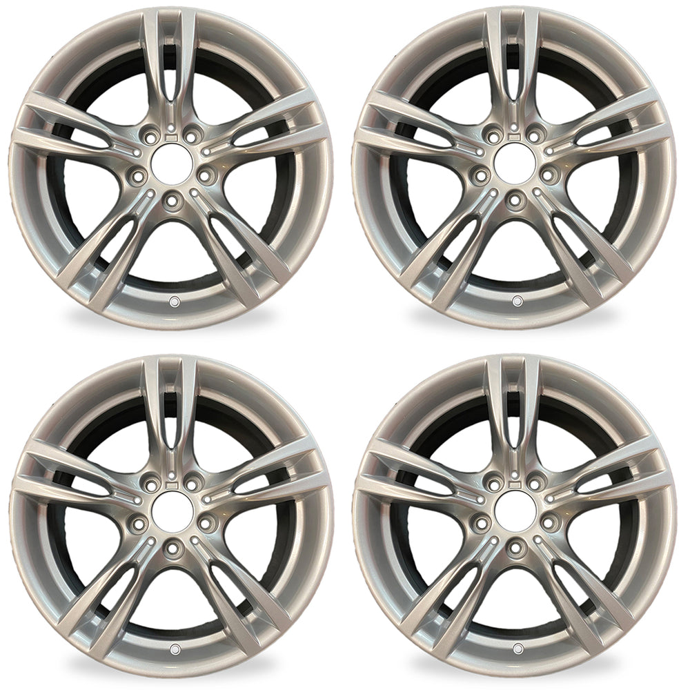 18" Set of 4 New Staggered Wheels For 2012-2020 BMW 3 & 4 SERIES ACTIVEHYBRID Silver OEM Quality Replacement Rim