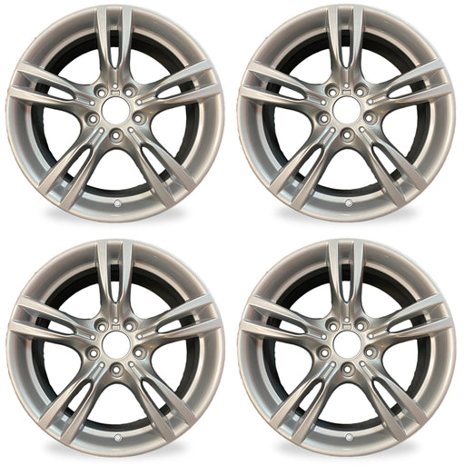 18" Set of 4 New Staggered Wheels For 2012-2020 BMW 3 & 4 SERIES ACTIVEHYBRID Silver OEM Quality Replacement Rim