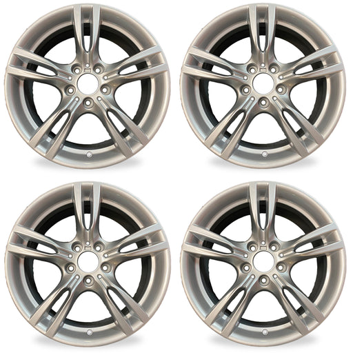 18" Set of 4 New Staggered Wheels For 2012-2020 BMW 3 & 4 SERIES ACTIVEHYBRID Silver OEM Quality Replacement Rim