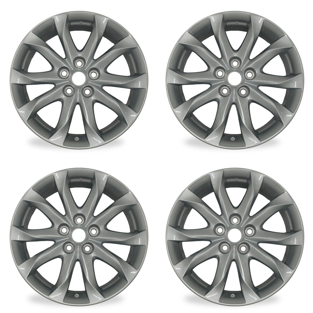 Set of 4 New 18" 18X7 Wheels For Mazda 3 2014 2015 2016 SILVER OEM Quality Replacement Rim
