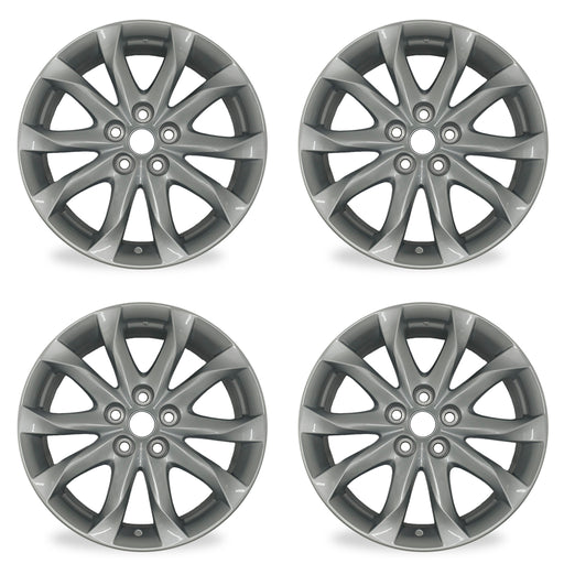 Set of 4 New 18" 18X7 Wheels For Mazda 3 2014 2015 2016 SILVER OEM Quality Replacement Rim