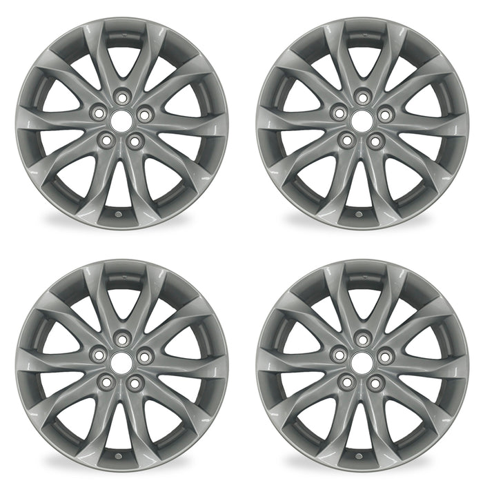 Set of 4 New 18" 18X7 Wheels For Mazda 3 2014 2015 2016 SILVER OEM Quality Replacement Rim