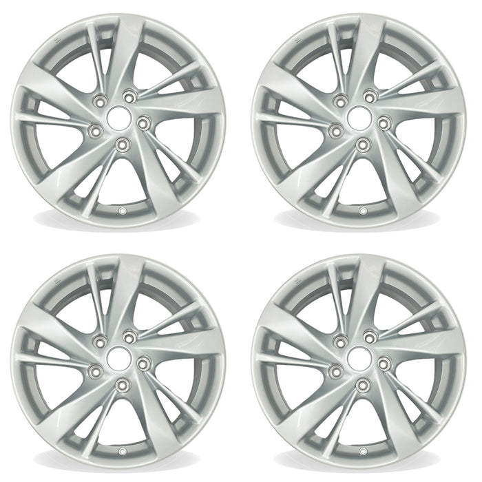 17" Set of 4 17X7.5 Silver Alloy Wheels For Nissan Altima 2013-2016 OEM Quality Replacement Rim
