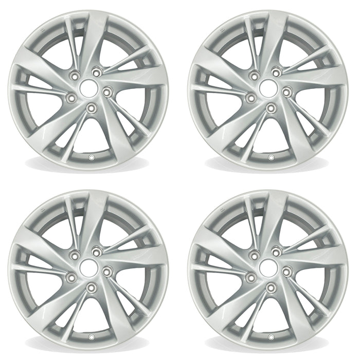 17" Set of 4 17X7.5 Silver Alloy Wheels For Nissan Altima 2013-2016 OEM Quality Replacement Rim