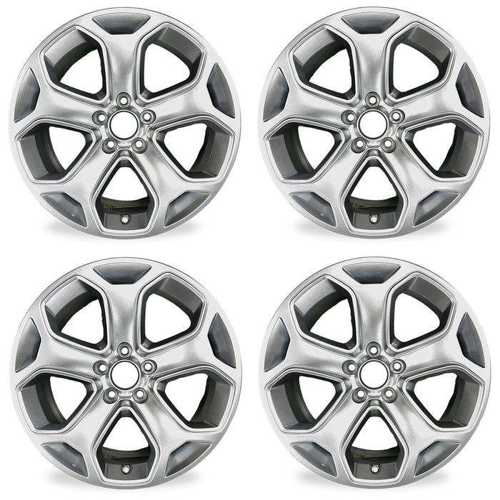 18" SET OF 4 New 18x8 Alloy Wheels For 2011-2014 FORD EDGE SILVER OEM Quality Replacement Rim