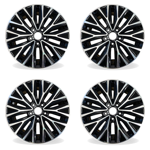 16" SET OF 4 16x6.5 Alloy Wheels For VOLKSWAGEN JETTA 2019-2021 Machined Black OEM Quality Replacement Rim