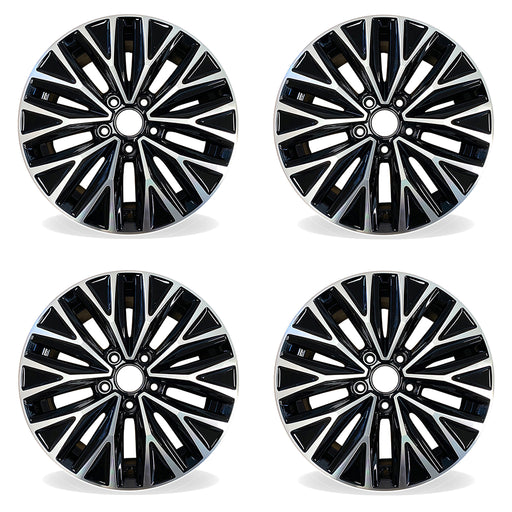 16" SET OF 4 16x6.5 Alloy Wheels For VOLKSWAGEN JETTA 2019-2021 Machined Black OEM Quality Replacement Rim