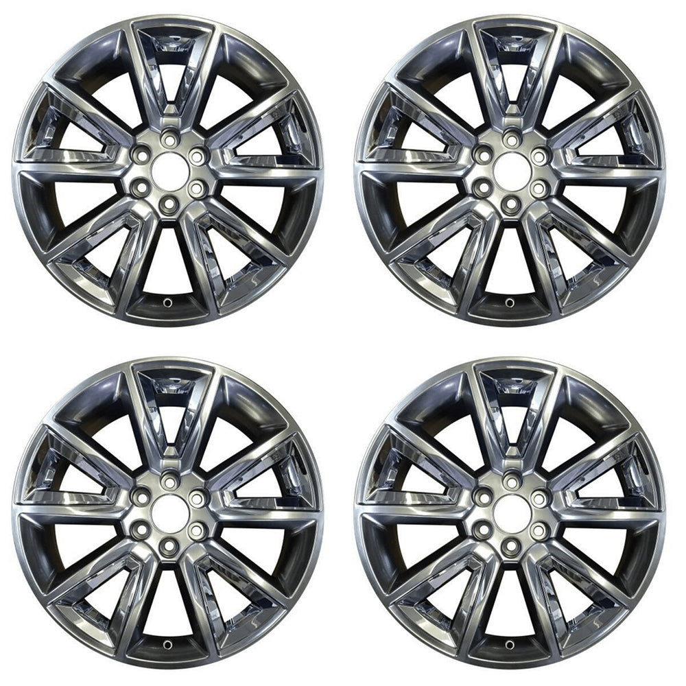 22" SET OF 4 Wheels For 2015-2020 Chevy Silverado 1500 Suburban Tahoe Hyper Silver OEM Quality Replacement Rim