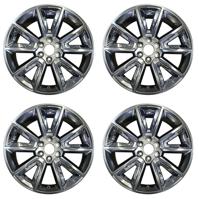 22" SET OF 4 Wheels For 2015-2020 Chevy Silverado 1500 Suburban Tahoe Hyper Silver OEM Quality Replacement Rim