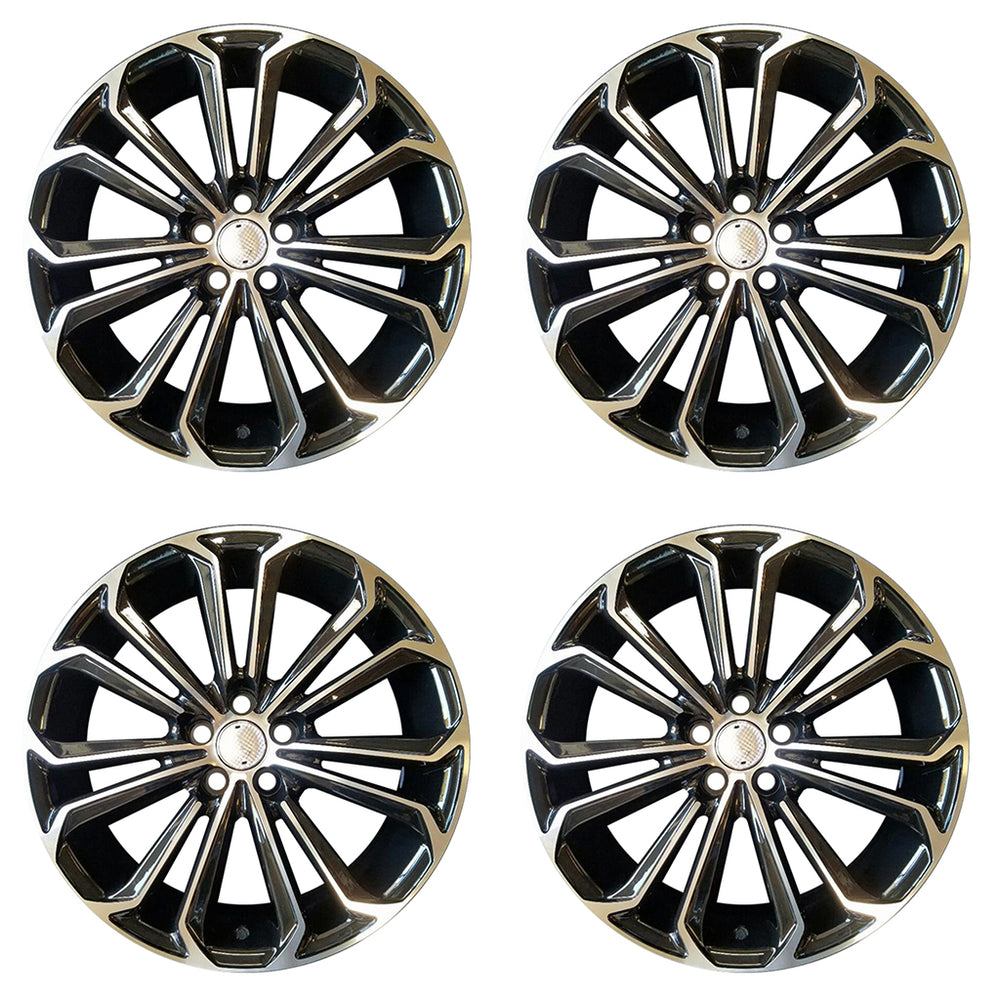 Set of 4 Brand New 17" 17X7 Alloy Wheels For 2014 2015 2016 Toyota Corolla Machined Black OEM Quality Replacement Rim
