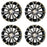 Set of 4 Brand New 17" 17X7 Alloy Wheels For 2014 2015 2016 Toyota Corolla Machined Black OEM Quality Replacement Rim