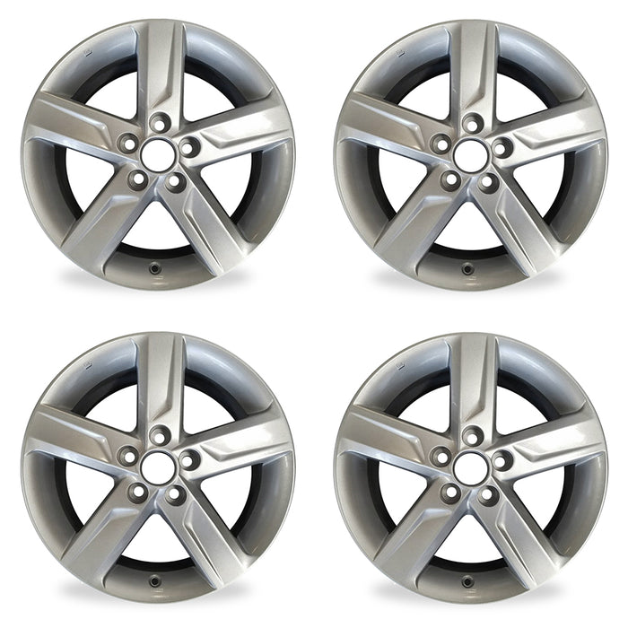 17" 17X7 Set of 4 New 5 Spoke Alloy Wheels For TOYOTA CAMRY 2012-2014 SILVER OEM Quality Replacement Rim