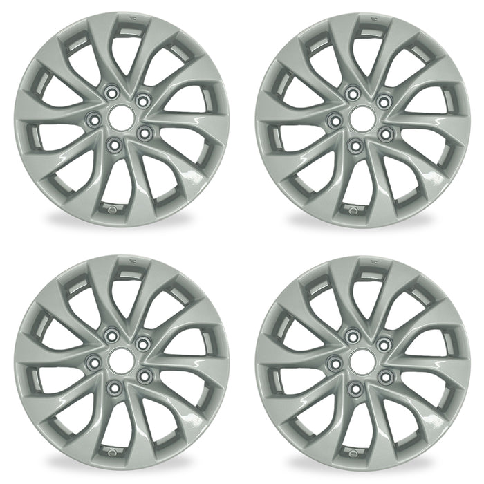 16" SET OF 4 Brand NEW 16X6.5 Alloy Wheels for Nissan Sentra 2016-2019 SILVER OEM Quality Replacement Rim