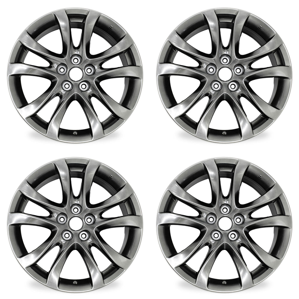 19" 19x7.5 SET OF 4 Alloy Wheels for Mazda 6 2014-2017 Dark Hyper Silver OEM Quality Replacement Rim