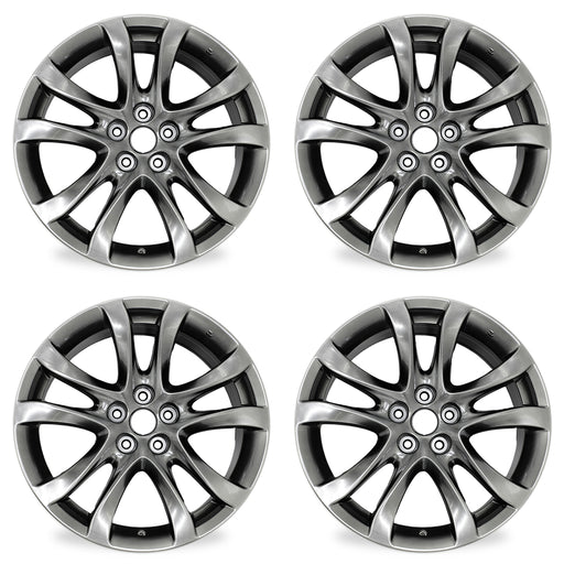 19" 19x7.5 SET OF 4 Alloy Wheels for Mazda 6 2014-2017 Dark Hyper Silver OEM Quality Replacement Rim